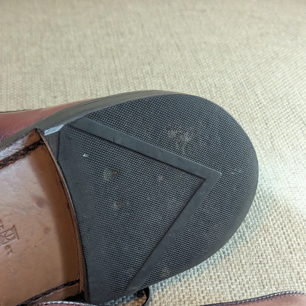 Allen Edmonds Carlyle Oxford Brown Leather Toe Dress Shoes Mens 9 E